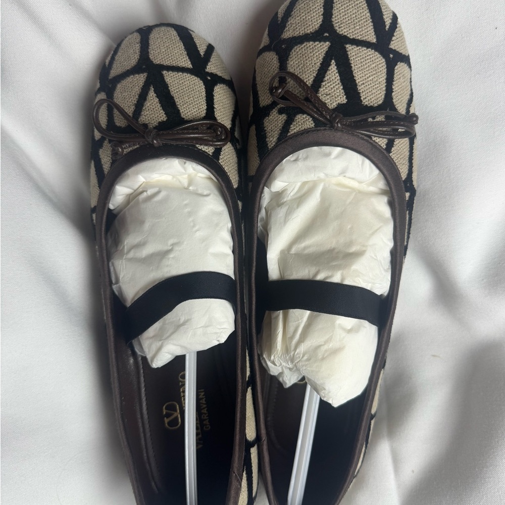Valentino Garavani Toile Iconographe ballerina flats - Picture 4 of 9